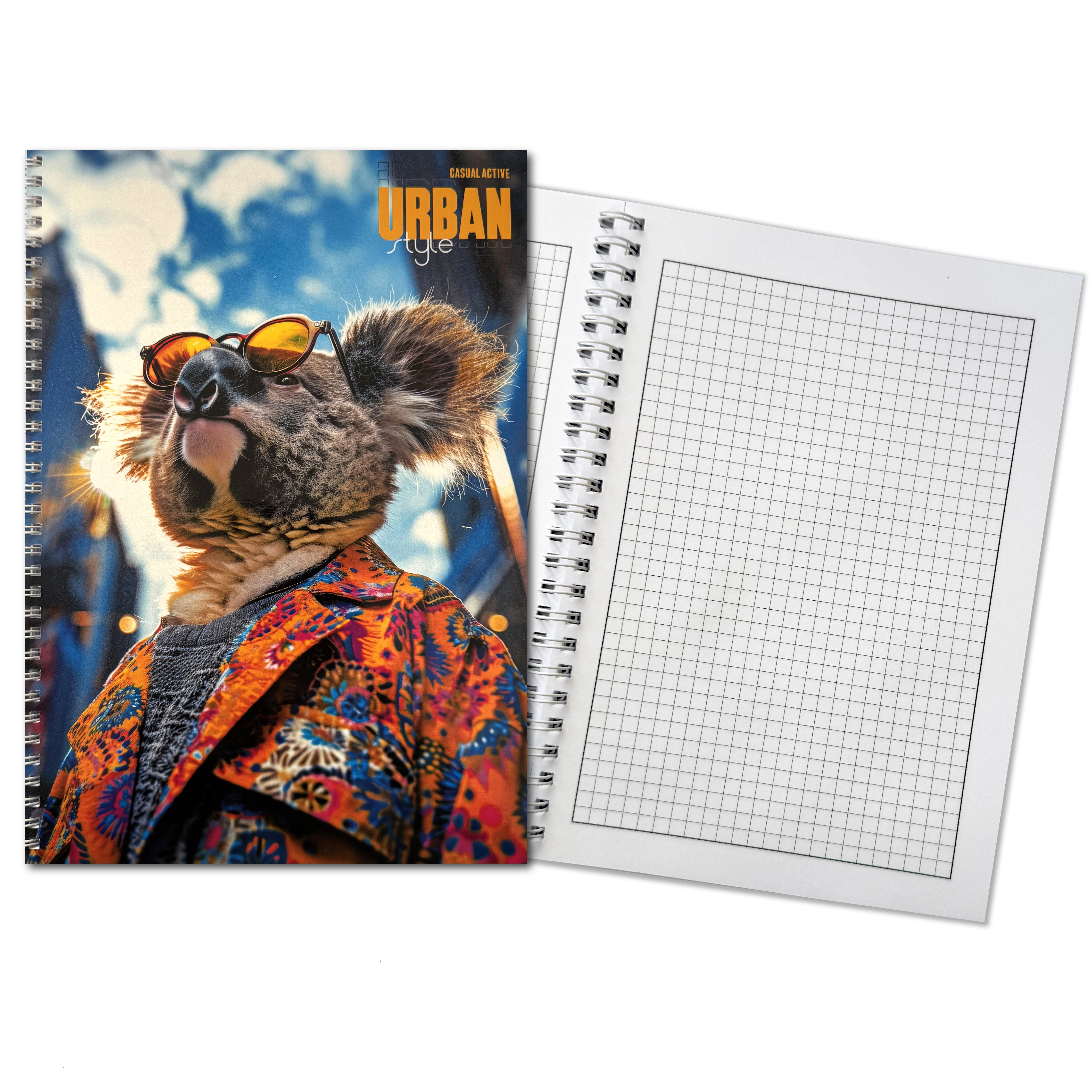 Блокнот А4 на спіралі Koala in the city 96 аркушів клітинка — фото 4