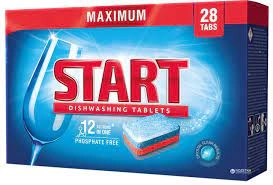 Таблетки для посудомийних машин START MAXIMUM Без фосфаті 28шт 00060 Таблетки для посудомийних машин START MAXIMUM Без фосфаті 28шт 00060