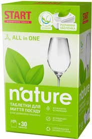 Таблетки для посудомийних машин START NATURE 30шт 00305