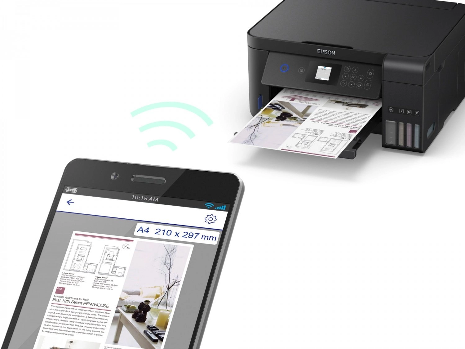Багатофункціональний пристрій Epson L4160 with WI-FI (C11CG23403)