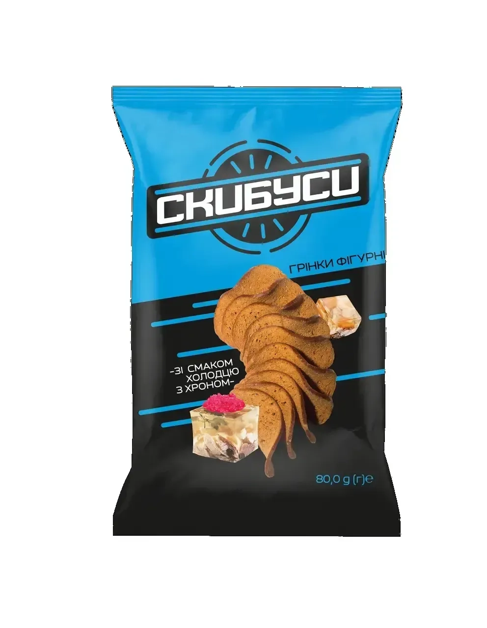 Грінки Hot Скибуси Холодець з хроном 80г