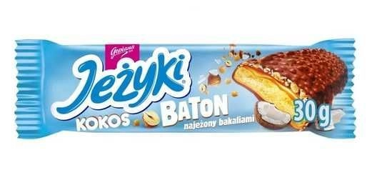 Батончик Jezyki з Карамеллю та Кокосовою стружкою у молочному шоколаді 30г