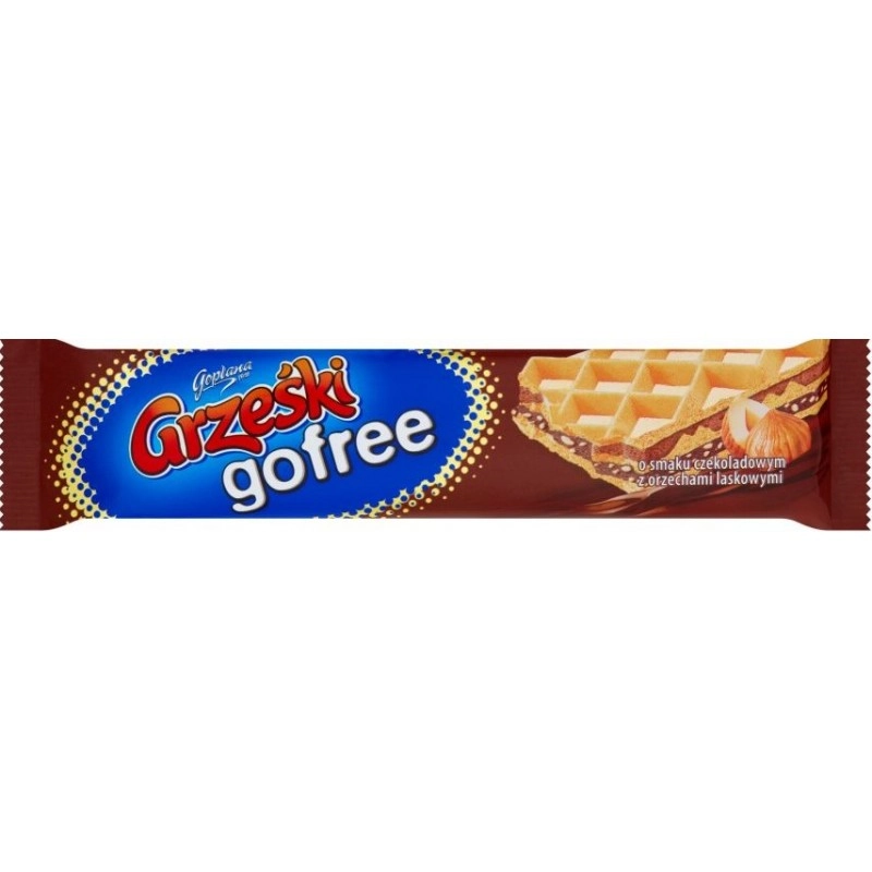 Вафельний батончик Grzeski Gofree шоколадний з лісовими горіхами 35г