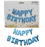 Набір фольгованих куль Happy birthday 40см блакитні 1215-В