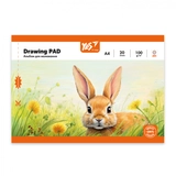 Альбом для малювання А4 YES Orange Line Pets 20 аркушів 100г/м2 скоба з перфорацією 130608