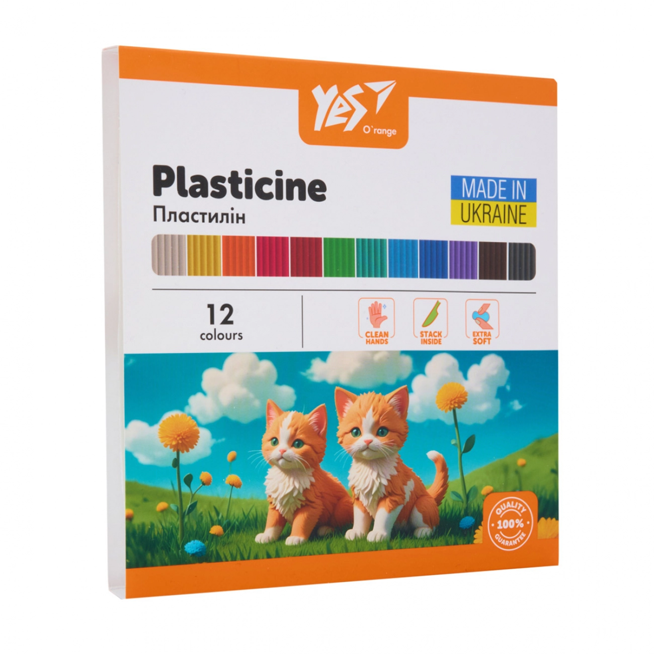 Пластилін Yes 12 кольорів 240г Orange Line 540689