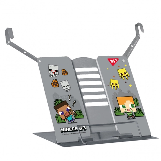 Підставка для книг з додатковими фіксаторами YES Minecraft металева 470516