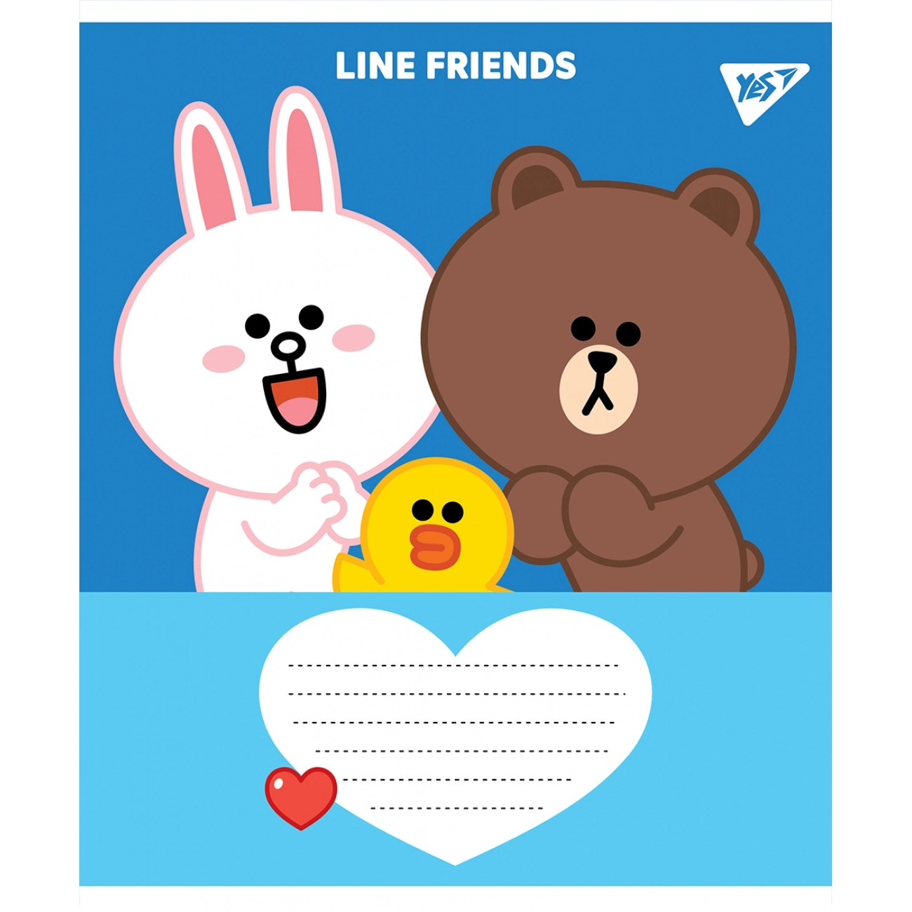 Зошит 12 аркушів лінія YES Line Friends 766203