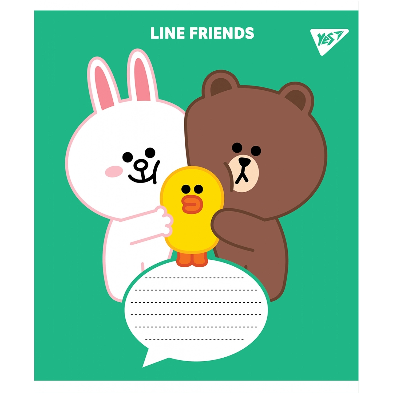 Зошит 12 аркушів лінія YES Line Friends 766203