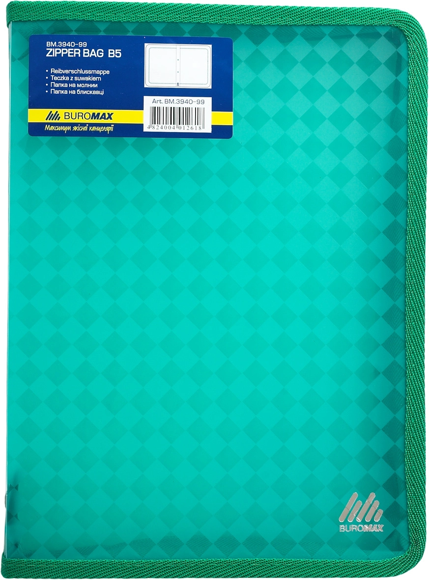Папка  на блискавці B5 матовий асорті BUROMAX BM3940-99
