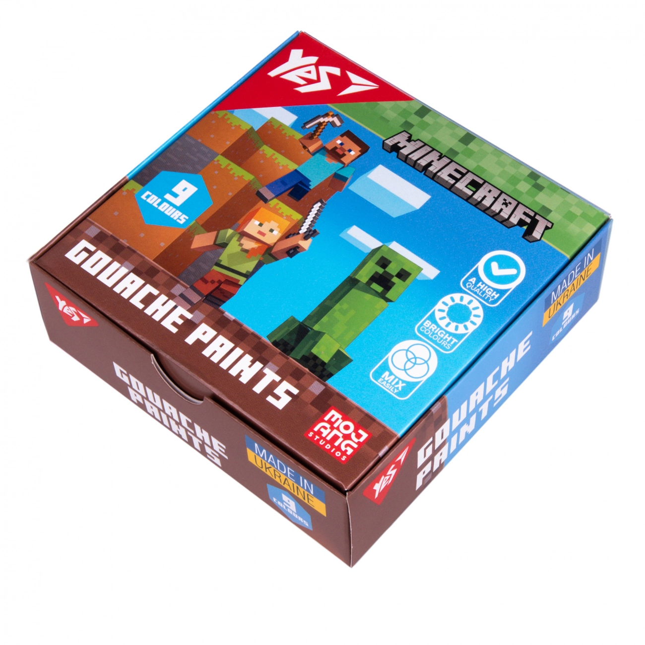 Фарби гуашеві Yes Minecraft 9 кол 20 мл 230406