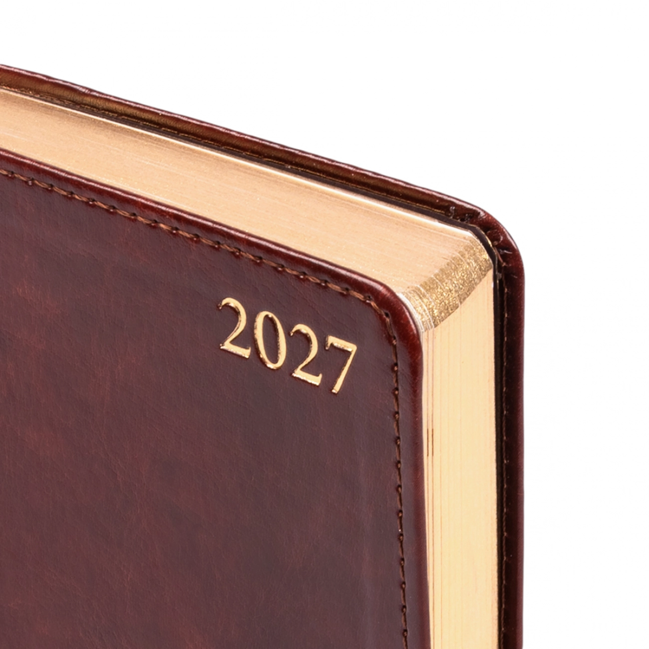 Щоденник діловий А6 Leo Planner датований 2027 Aldento  інтегральний коричневий 352 ст 252761