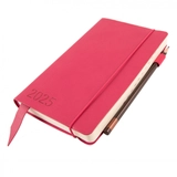 Щоденник датований 12х20cм 2025 Leo Planner Monaco рожевий 252506