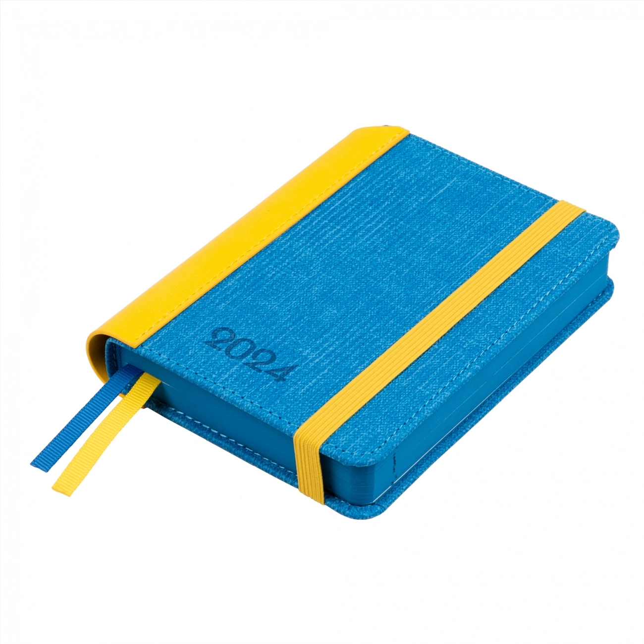 Щоденник датований 2024 A6 Leo Planner Patriot I жовто-синій 252455