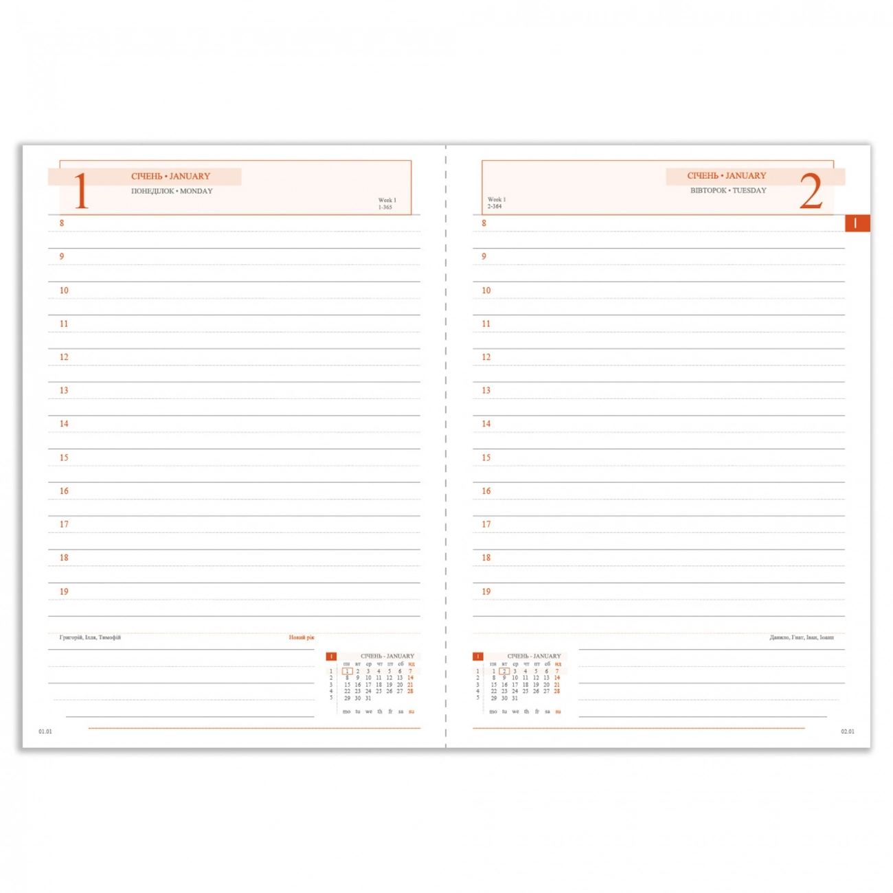 Щоденник датований 2024 A6 Leo Planner Patriot I жовто-синій 252455