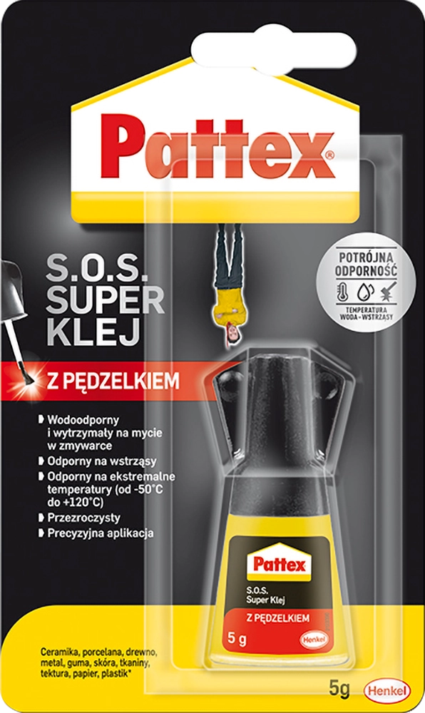 Супер клей гель Pattex з пензликом  5 г 1700079