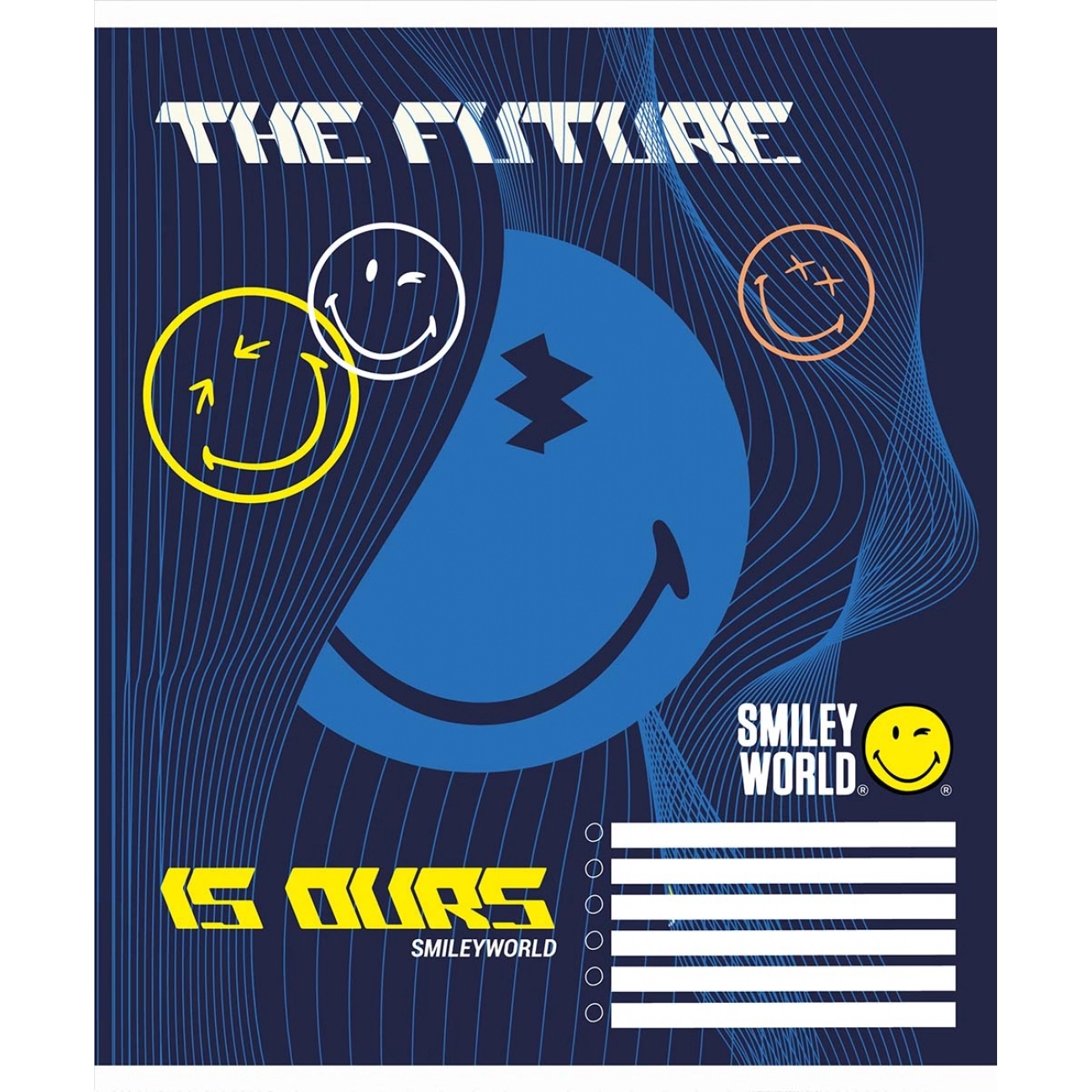 Зошит 18 аркушів клітинка YES Smiley world 766334