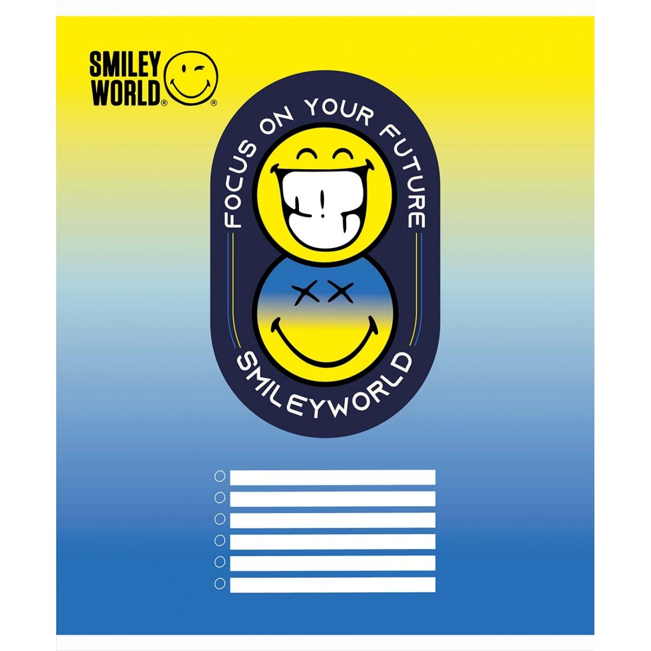 Зошит 18 аркушів клітинка YES Smiley world 766334