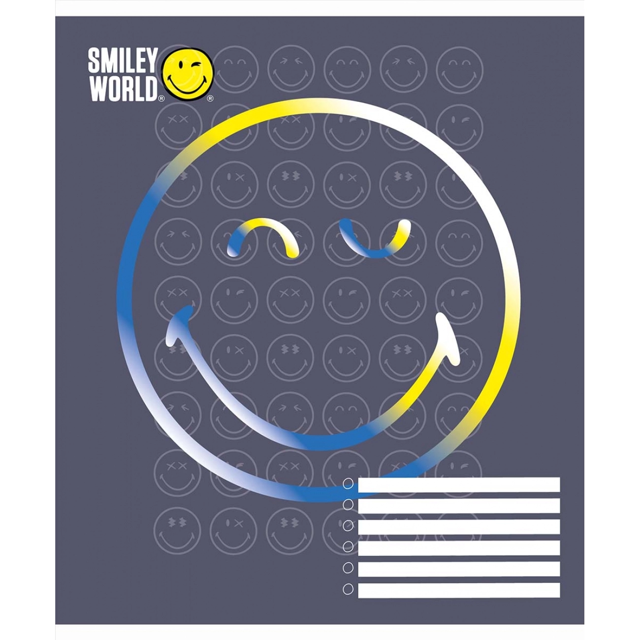 Зошит 18 аркушів клітинка YES Smiley world 766334