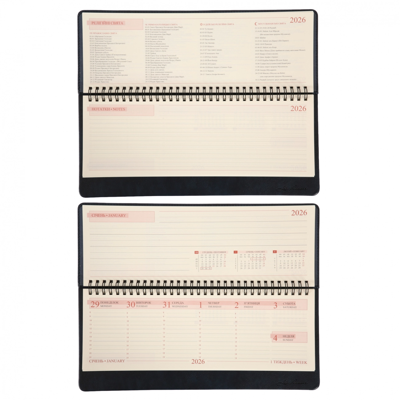 Планінг настільний датований 30х14 см 2026 Leo Planner Persona синій 252658