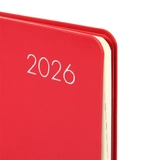 Щотижневик датований 10х17 см 2026 Leo Planner Glory м`який червоний 252652