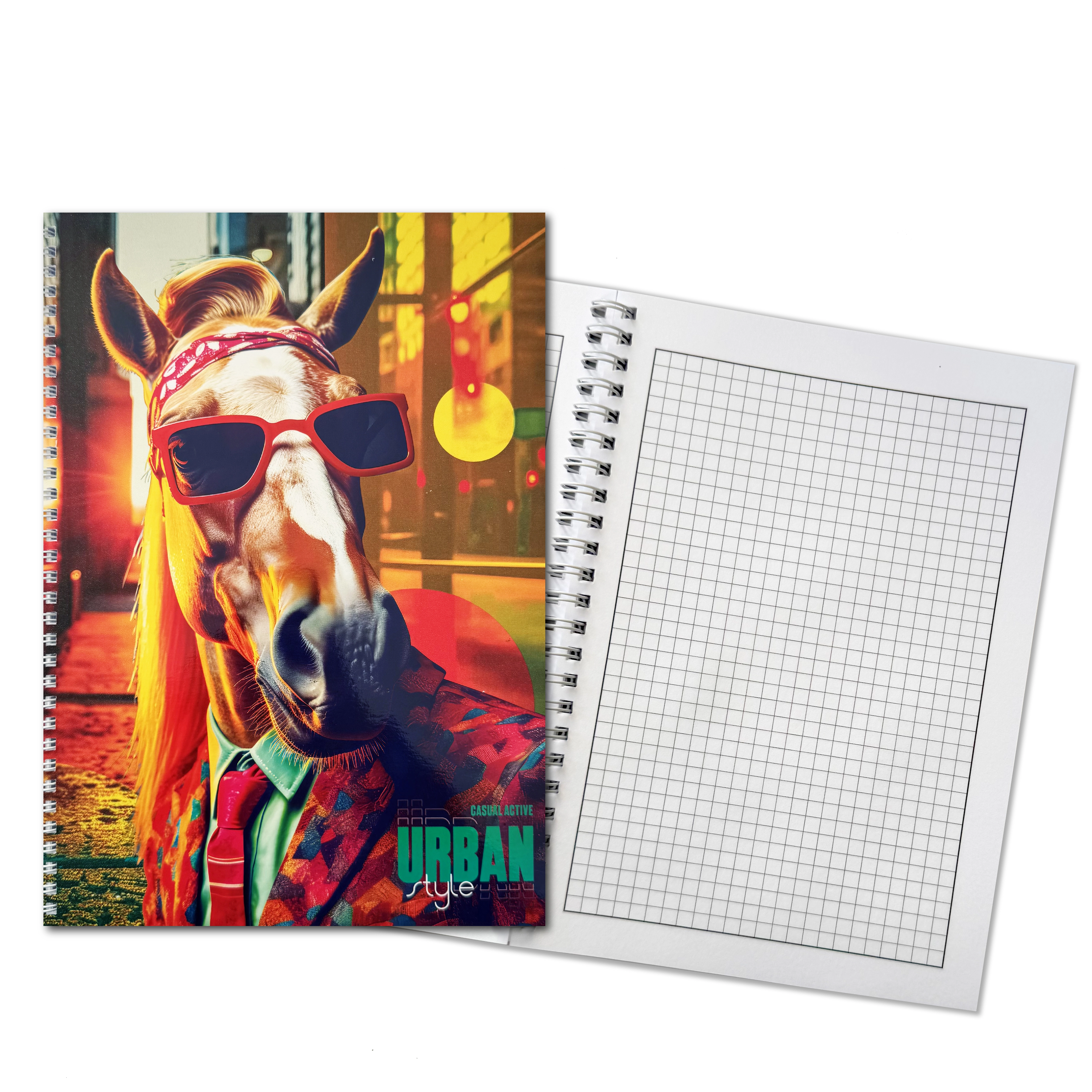 Блокнот А4 на спіралі Stylish horse 96 аркушів клітинка — фото 4