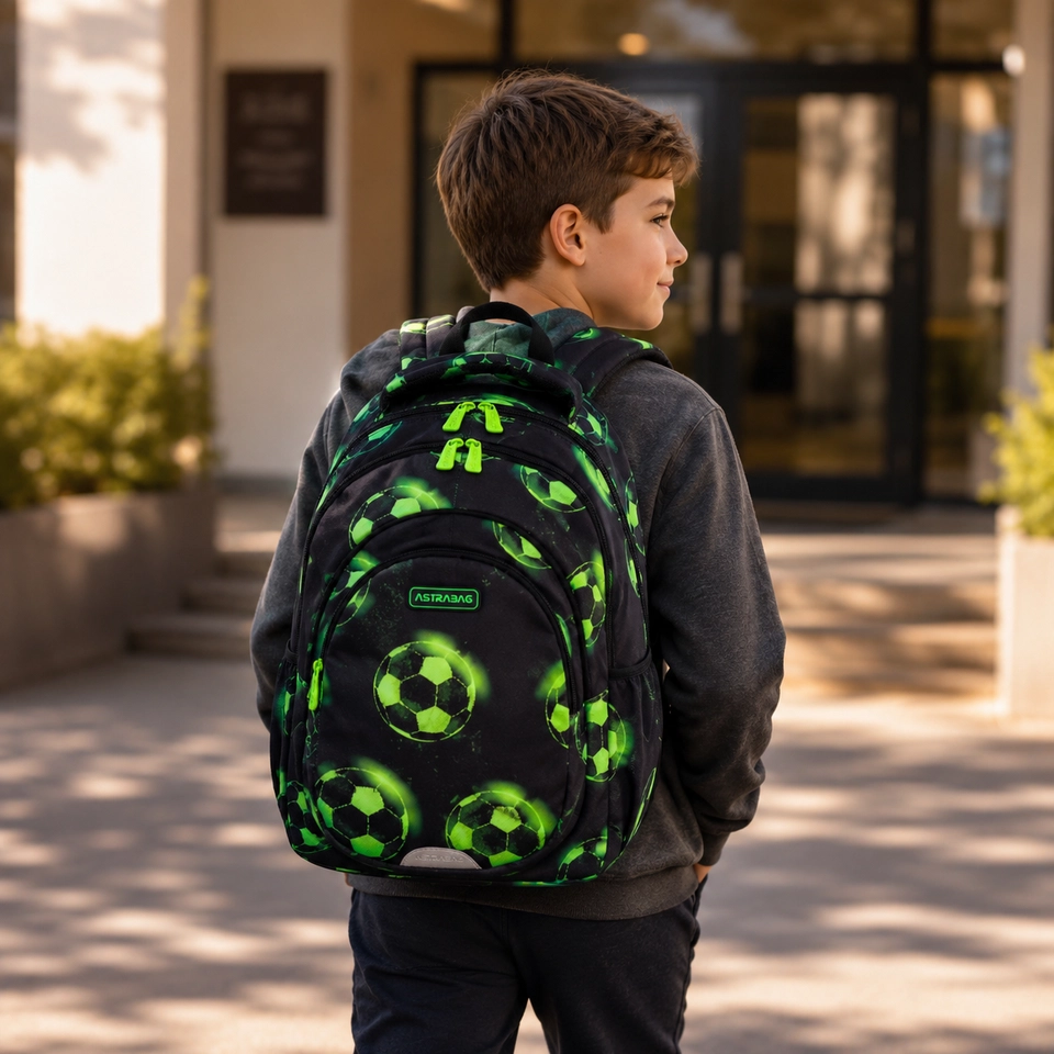 Рюкзак 3 відділення ASTRABAG AB330 Neon Football 502024101 — 