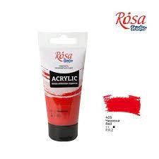 Акрилова фарба ROSA Studio червона 75 мл — фото 2