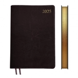 Щоденник датований А5 2025 Leo Planner Aldento темно-коричневий 252538