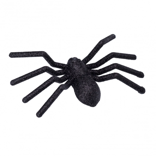 Павук пластик овий Yes Fun Хелловін 17х9 см гліттер чорний 974282