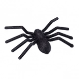 Павук пластик овий Yes Fun Хелловін 17х9 см гліттер чорний 974282