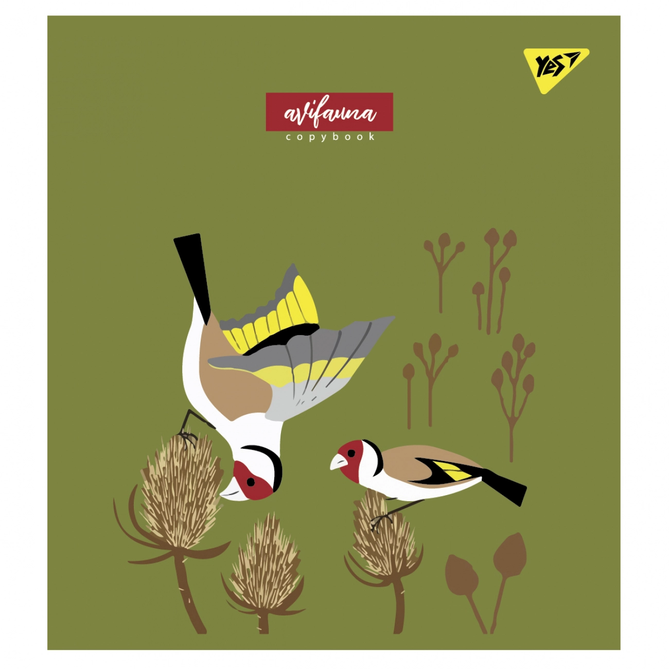 Зошит учнівський 24 аркушів клітинка Yes Преміум Avifauna 766833