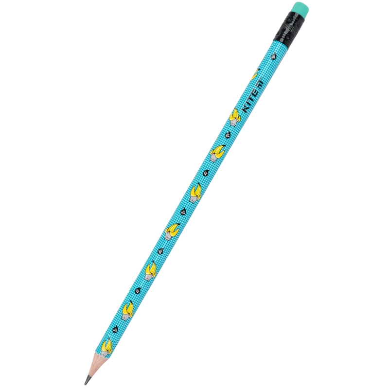 Олівець чорнографітний Kite з гумкою Bananas K21-056-4