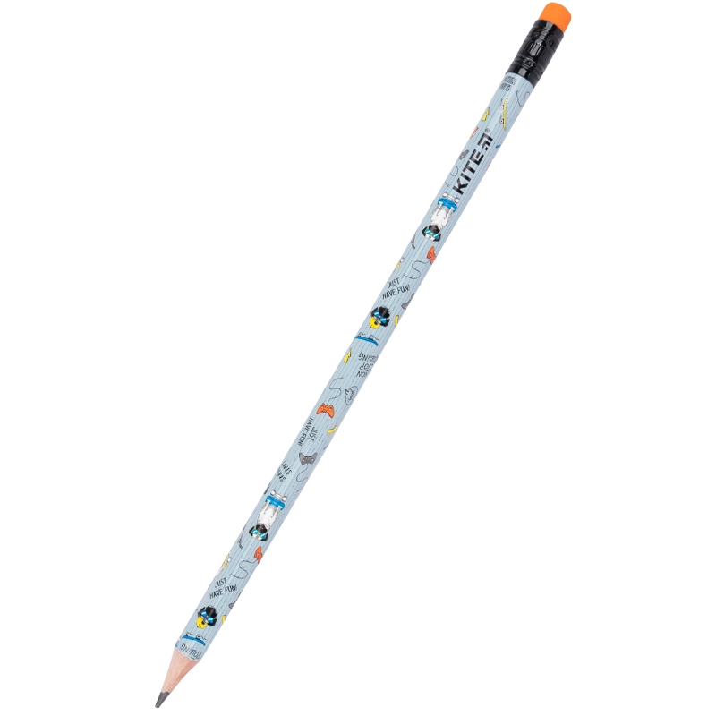 Олівець чорнографітний Kite з гумкою Rolling K21-056-2