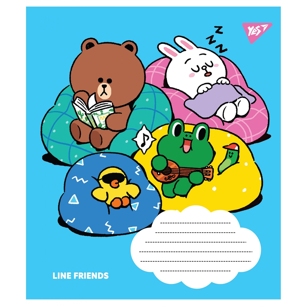 Зошит для нот YES 12 Line friends 766255