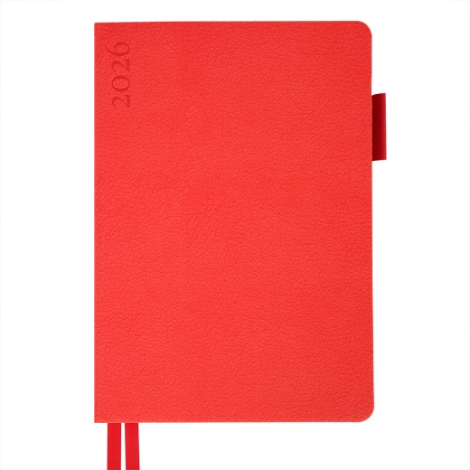 Щоденник датований А5 2026 Leo Planner Binario м`який червоний 252642 Щоденник датований А5 2026 Leo Planner Binario м`який червоний 252642