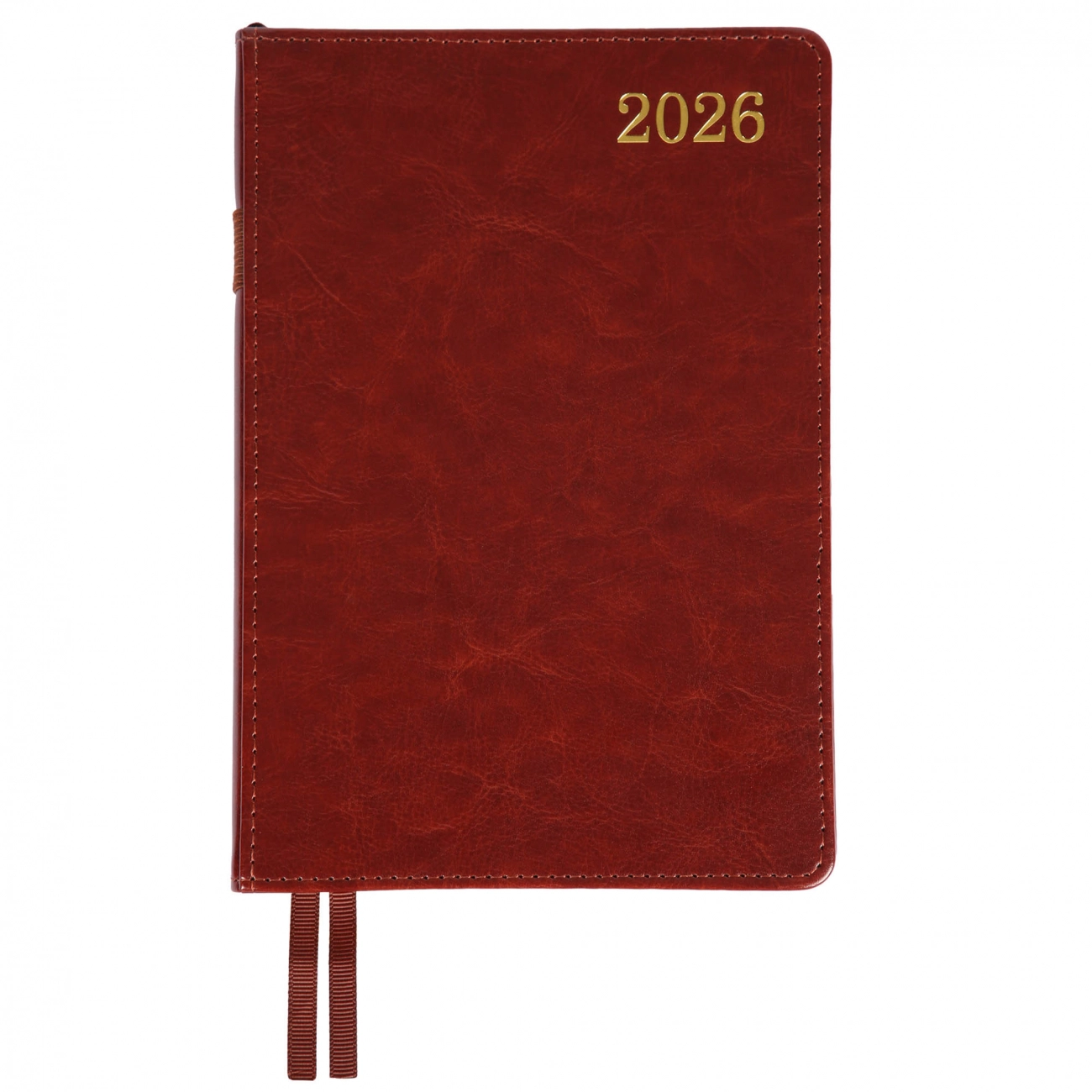 Щоденник датований А5 2026 Leo Planner City твердий коричневий 252668