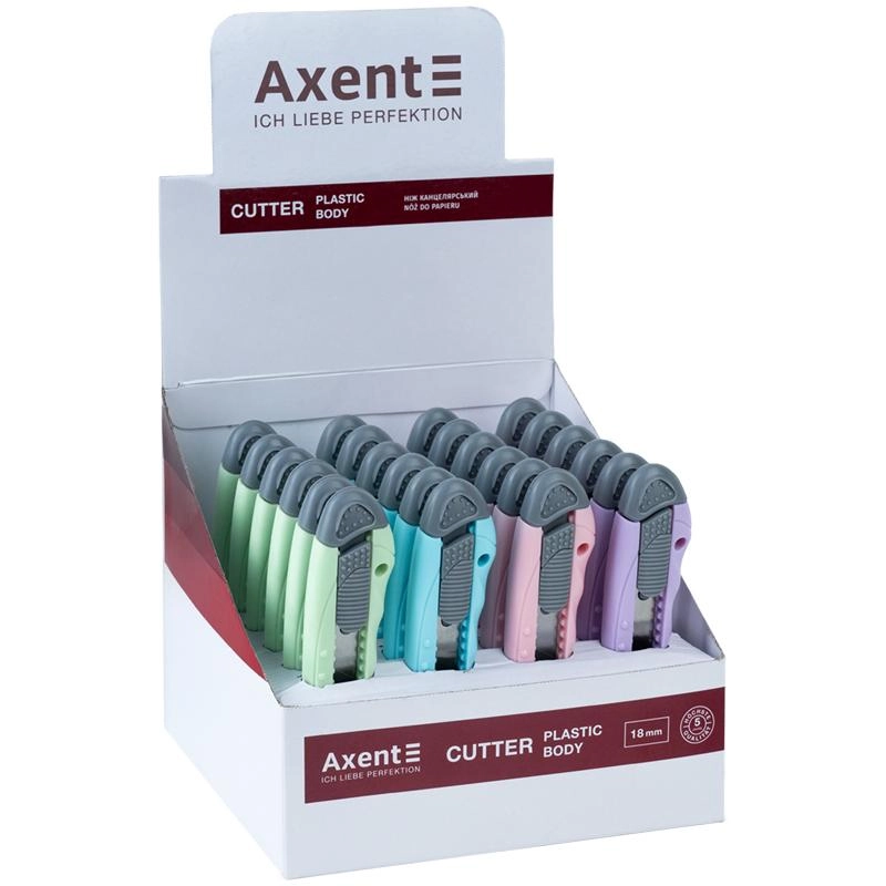 Ніж канцелярський 18мм 6402-А Axent асорті Ніж канцелярський 18мм 6402-А Axent асорті