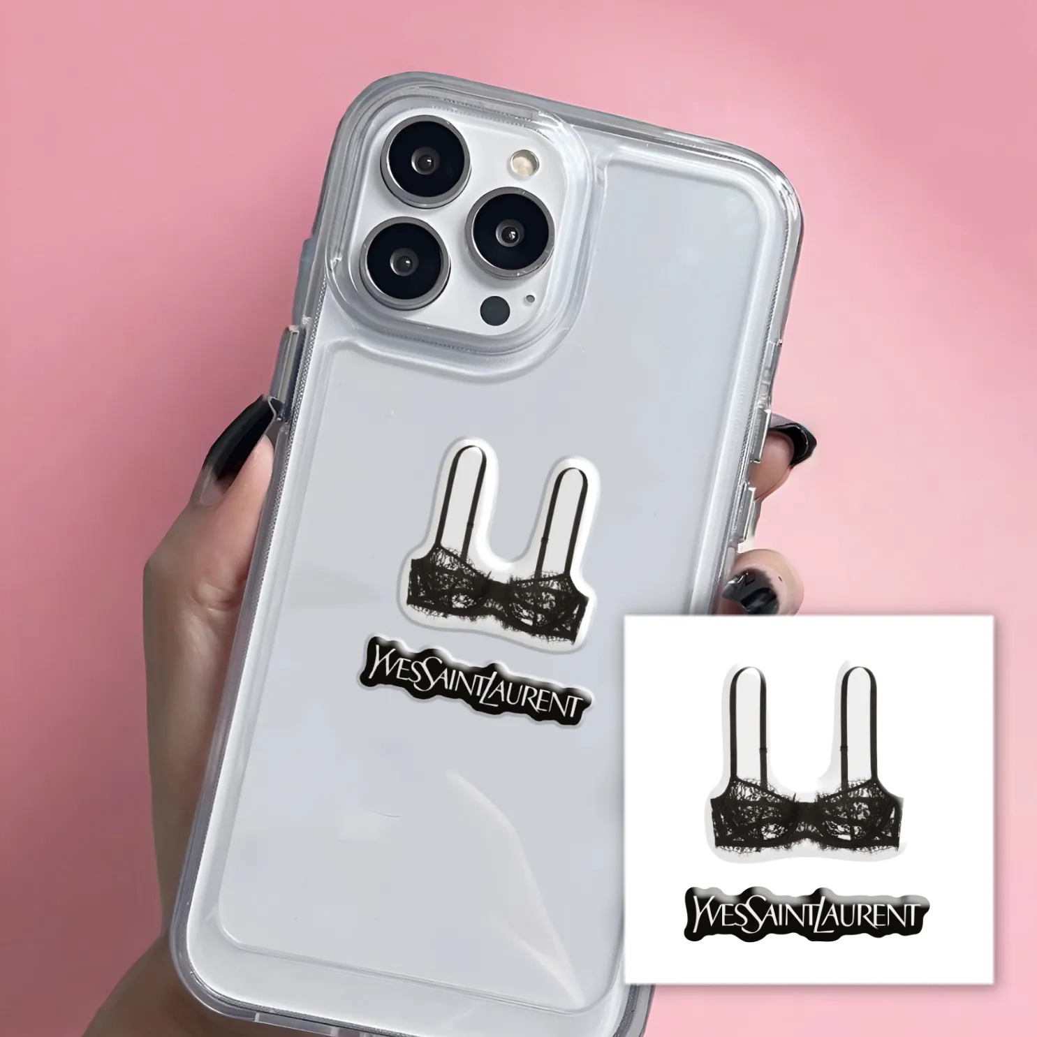 Наліпка 3D-стікер Black bra SX-178