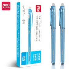 Ручка гелева синя пиши/стирай Deli 0.5 SA108
