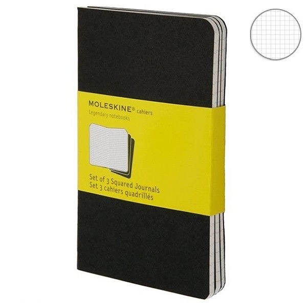 Блокнот середній Moleskine Cahier Клітина чорний QP317 Блокнот середній Moleskine Cahier Клітина чорний QP317