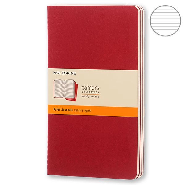 Блокнот середній Moleskine Cahier лінійка бордо CH116 Блокнот середній Moleskine Cahier лінійка бордо CH116