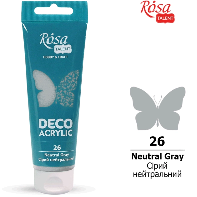 Фарба акрилова ROSA Talent Сірий нейтральний матовий — фото 2
