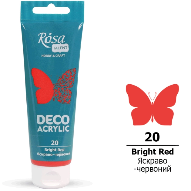 Акрилова фарба ROSA Talent яскраво-червоний 75 мл матова — фото 2