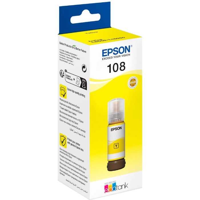 Чорнило Epson 108 EcoTank L8050/L18050 yellow (C13T09C44A) — фото 2