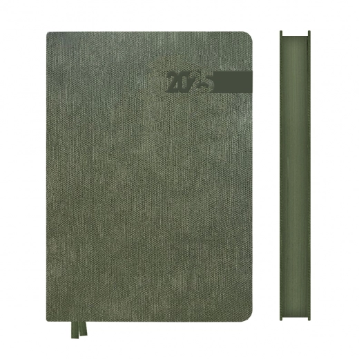 Щоденник датований А5 2025 Leo Planner Boss хакі 252515