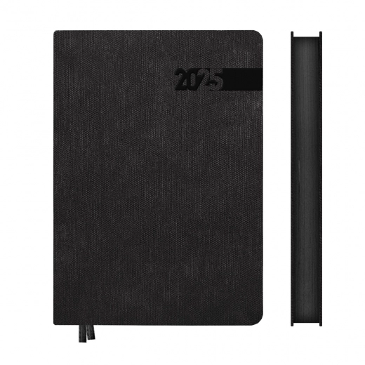 Щоденник датований А5 2025 Leo Planner Boss чорний 252514