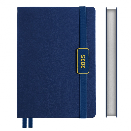 Щоденник датований А5 2025 Leo Planner Dignity синій 252533