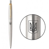 Ручка кулькова Parker Jotter 17 Ukraine SS GT BP Герб України 16032_T005b