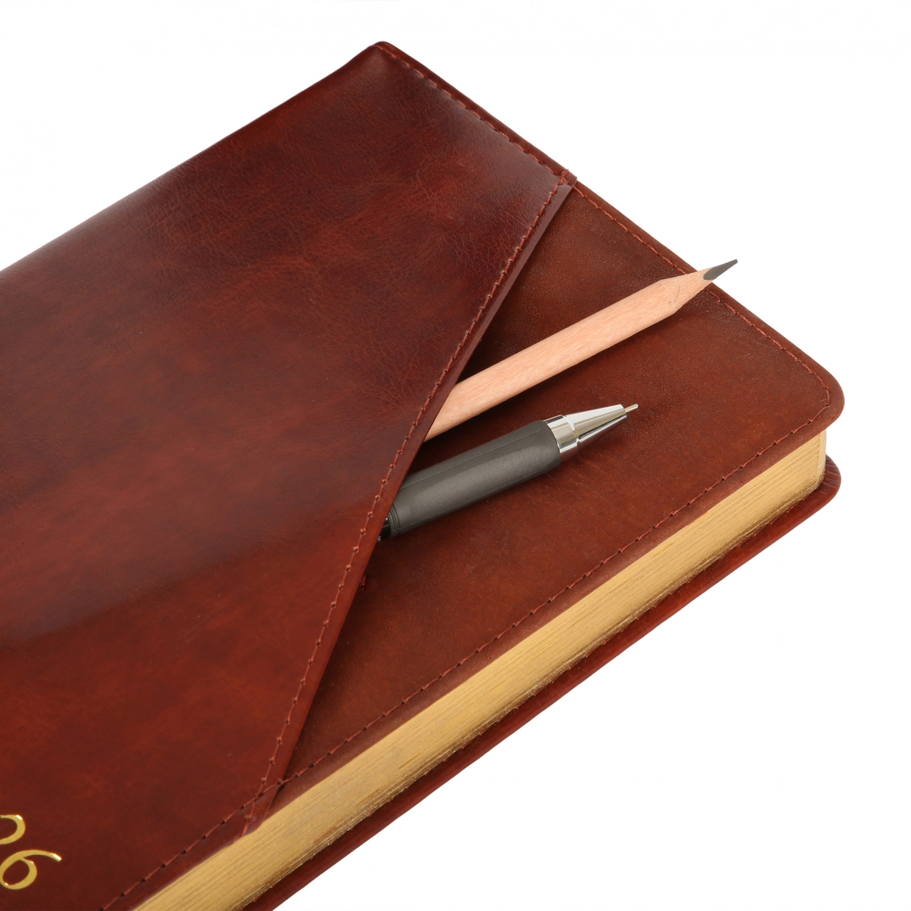 Щоденник датований А5 2026 Leo Planner Whisky твердий коричневий 252670